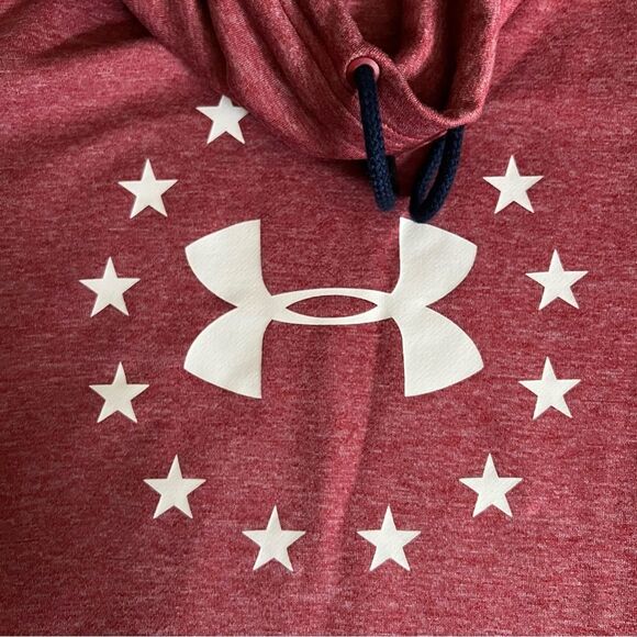 Under Armour UA Freedom Funnel Neck Women’z Sz Small Stadium Red GUC - Picture 6 of 16